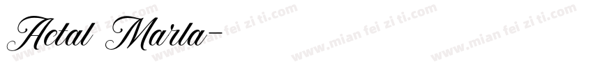 Actal Marla字体转换